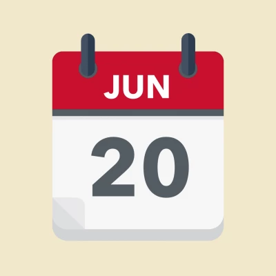 Calendar icon showing 20th June