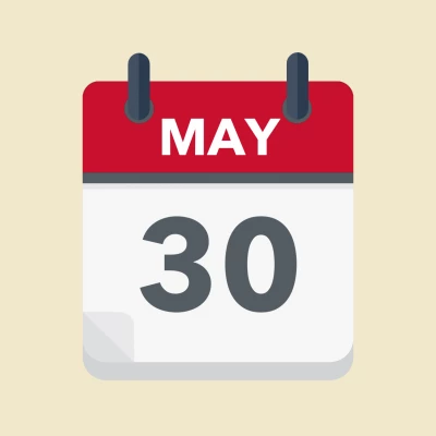 Calendar icon showing 30th May